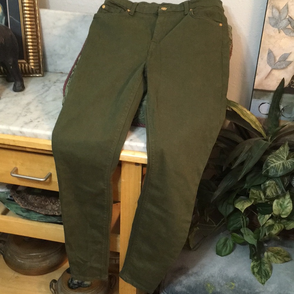Brand New 7 Forall Mankind Olive Skinny Jeans 29!